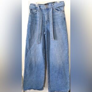 Banana Republic High-Rise Wide Leg Women's Jeans w/Belt 28P Petite